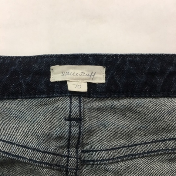 White Stuff Designer Denim Skirt with Natural Edge - Picture 4 of 7